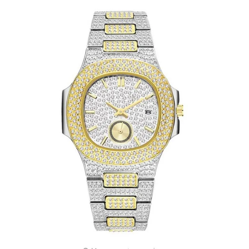 

New Couple's High-end Fashion Special Second-hand Zircon Watch Full Star 30M Waterproof Watch