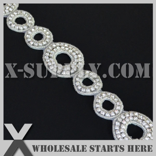 (5 ярдов/Лот) кристальная стразы аппликация отделка бисером для свадебного пояса