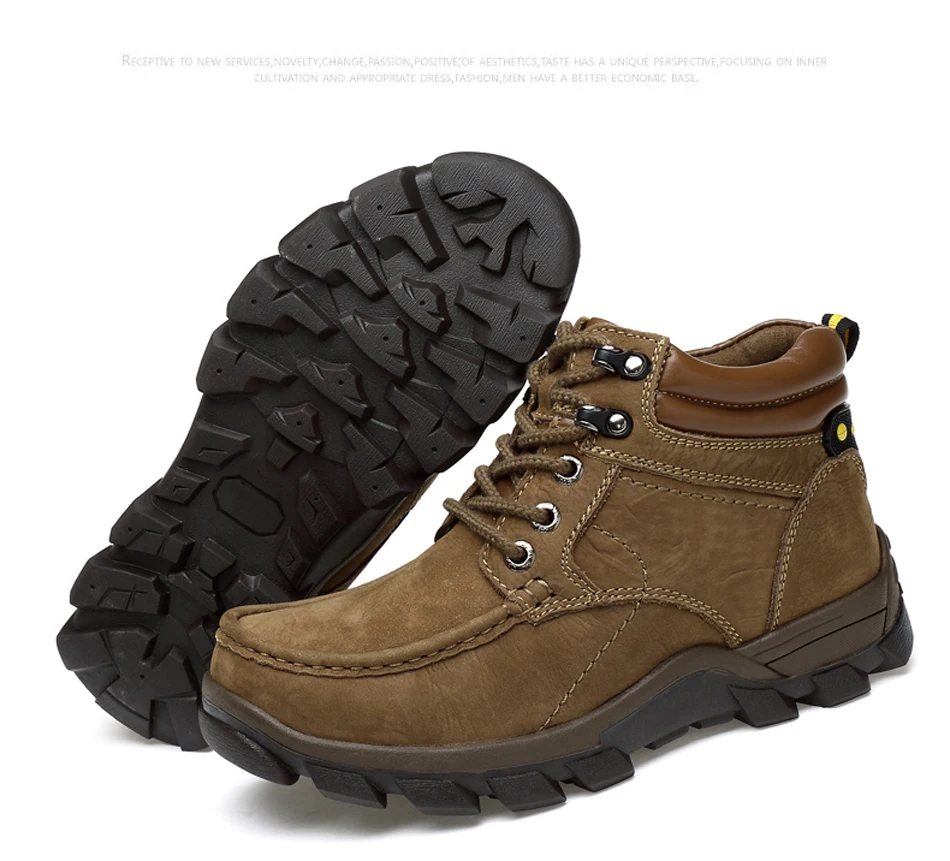 Г. Зимние мужские ботинки Повседневная зимняя обувь ботильоны из натуральной кожи мужская обувь больших размеров 38-47 мужские военные ботинки timber land