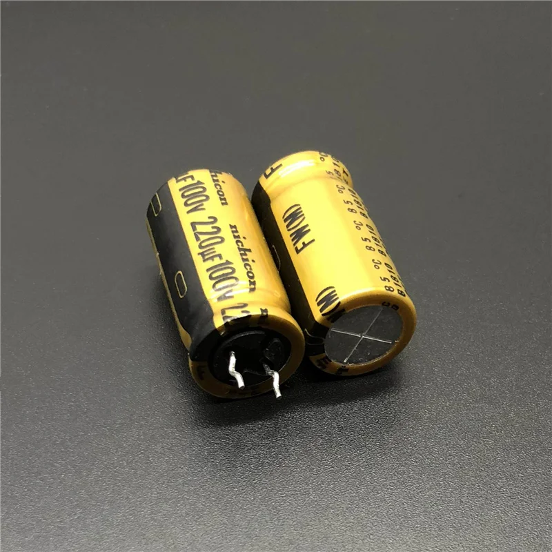 

5pcs/20pcs 220uF 100V NICHICON FW Series 12.5x25mm 100V220uF HiFi Audio Capacitor