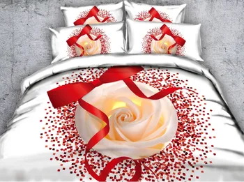 

Pink Rose Bedding set Luxury Roses Flower quilt duvet cover sets bed sheet sheets linen Super King Queen size full twin 4PCS