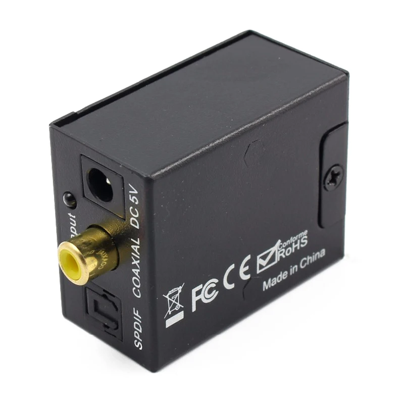 Цифро-аналоговый аудио усилитель конвертера декодер оптический волоконный коаксиальный сигнала в аналоговый стерео аудио адаптер 3,5 мм разъем 2* R