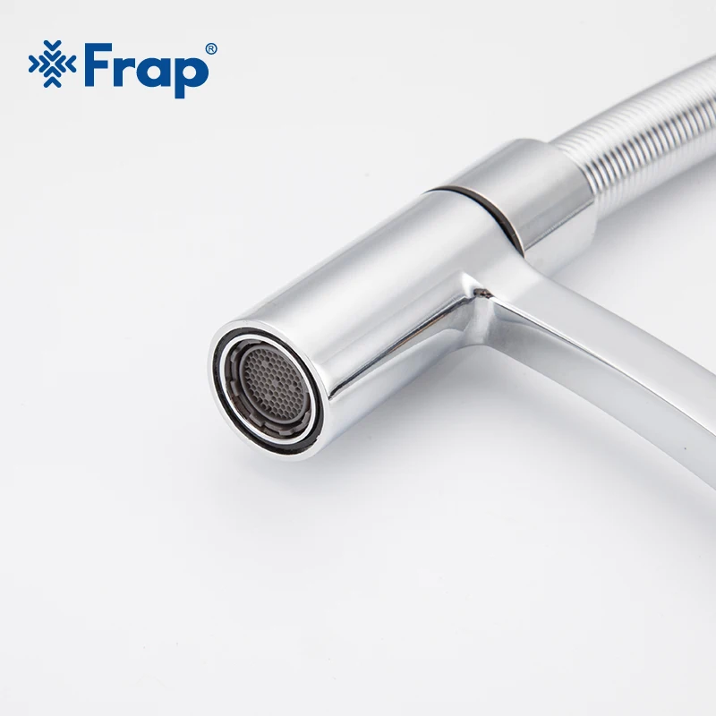 Frap Kitchen Faucet Hot and Cold Water 360 Degree Rotation Brass and Stainless Steel Tap Mixer Chrome Sink Faucets Deck Mounted Frap Kitchen Faucet Hot and Cold Water 360 Degree Rotation Brass and Stainless Steel Tap Mixer Chrome Sink Faucets Deck Mounted