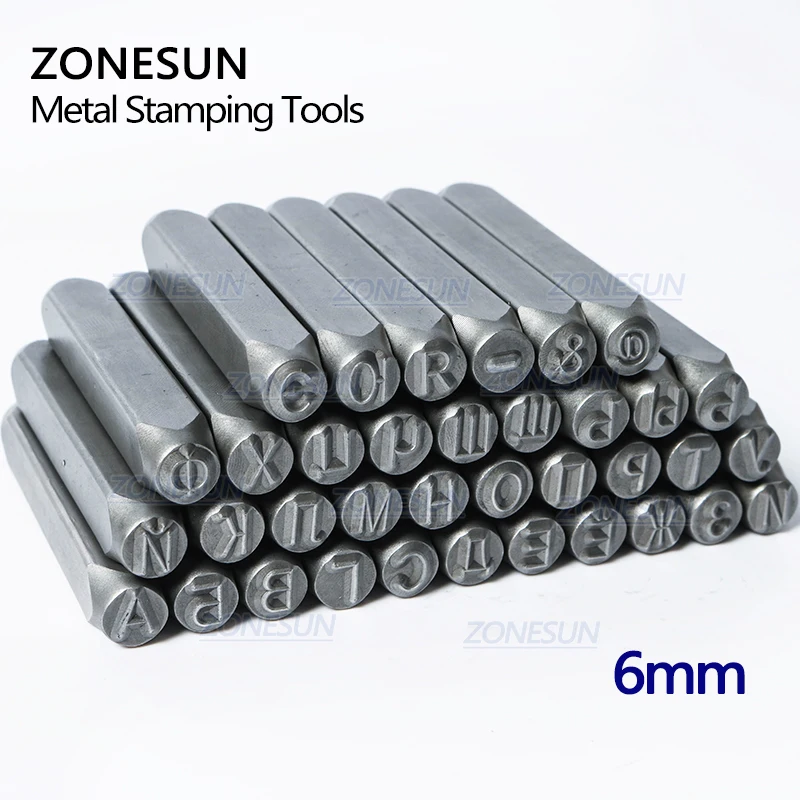 ZONESUN 36 шт. ювелирные изделия металлические Штампы Алфавит Набор русских