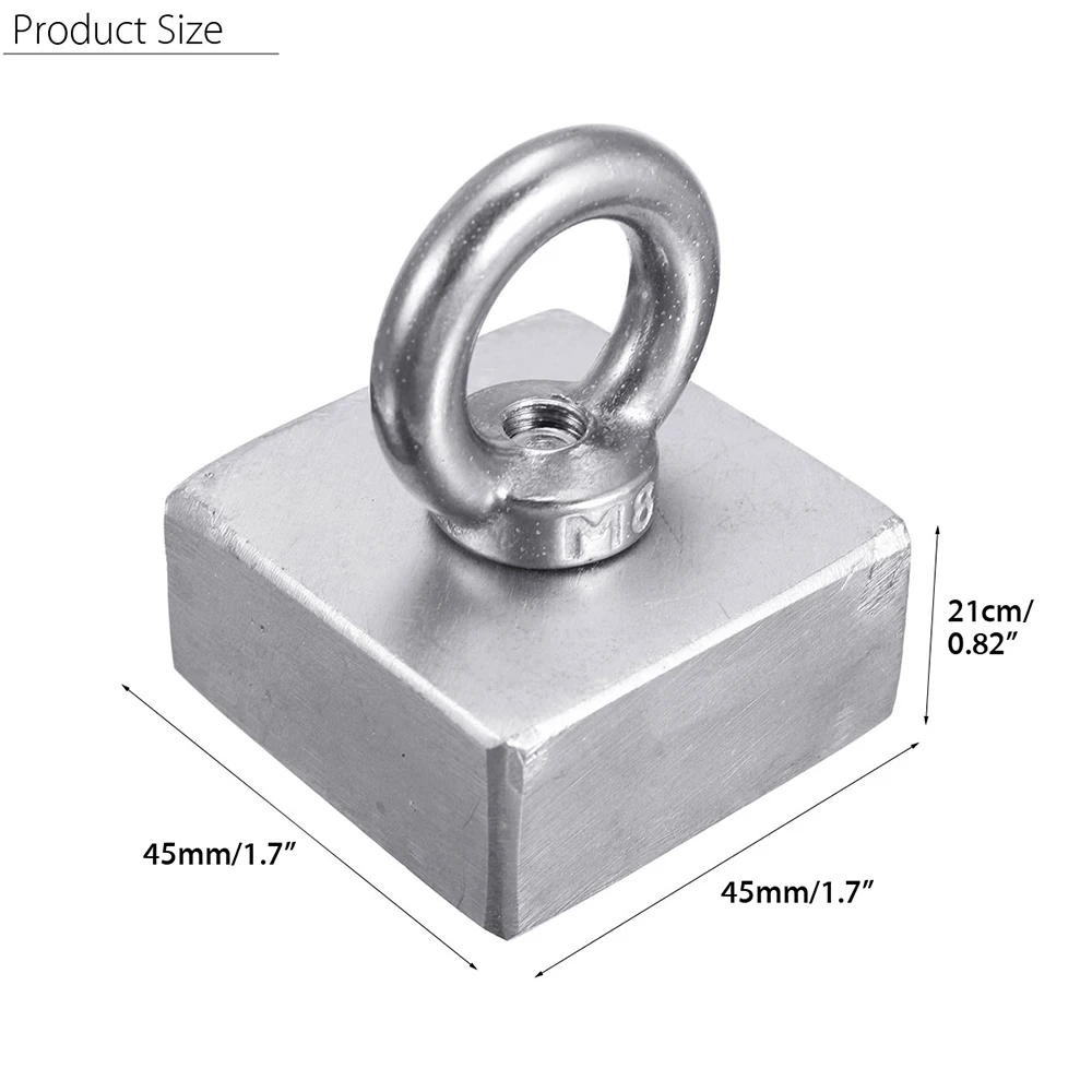 Хорошее качество 45x45x21 мм N52 Неодимовый восстановление-магнит рыболовное сокровище