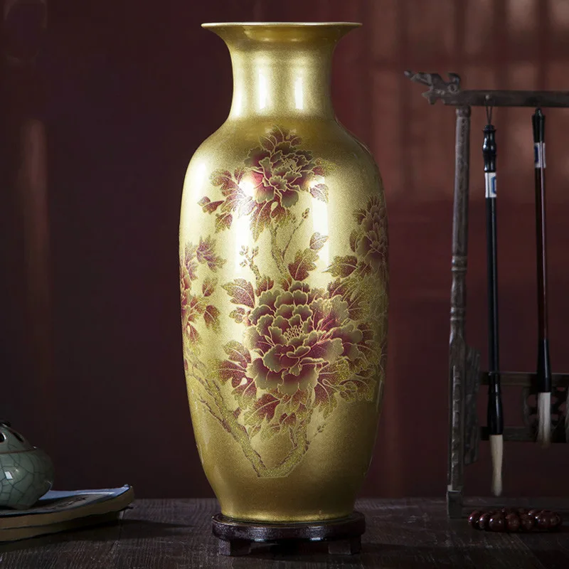 Jingdezhen Классическая фарфоровая Хрустальная глазурованная ваза для цветов