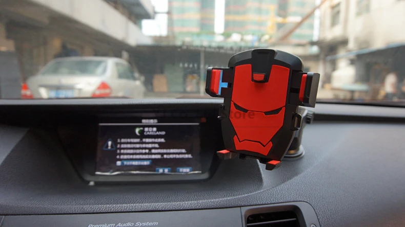 Car Phone Holder Smartphone Accessories Mount Stand Auto Dashboard Suction Cup Windshield Glass Iron Man dashboard