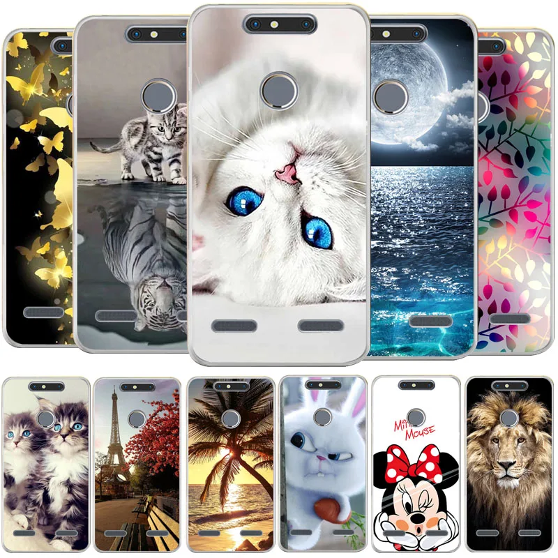 3D окрашенный чехол для ZTE Blade V8 mini мягкий силиконовый из ТПУ Lite телефона Fundas Shell Capa |