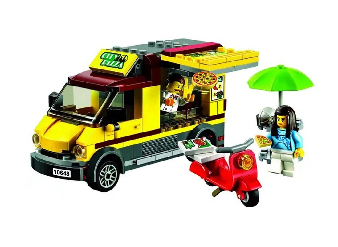 

Bela 10648 City Series City Pizza Van Food Truck Figure Building Block Bricks Toys Gift Compatible With Legoings 60150