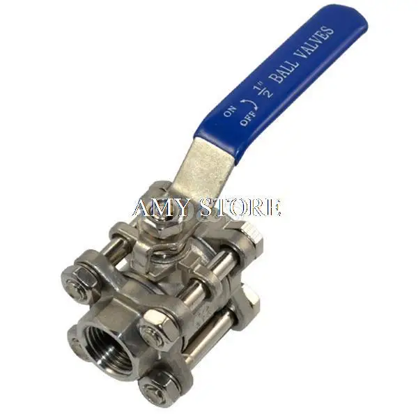 

1/2" threaded Female BSPP Triplet 304 Stainless Steel Ball Valve Full port 1000WOG