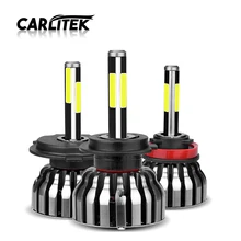 Carlitek 4-сторонняя лампа Светодиодные Автомобильные фары H7 H4 светодиод Turbo 12V 24V 6000 К авто лампы H11 9005 9006 H1 880 туман светильник 3D 360 ° Luces лампада