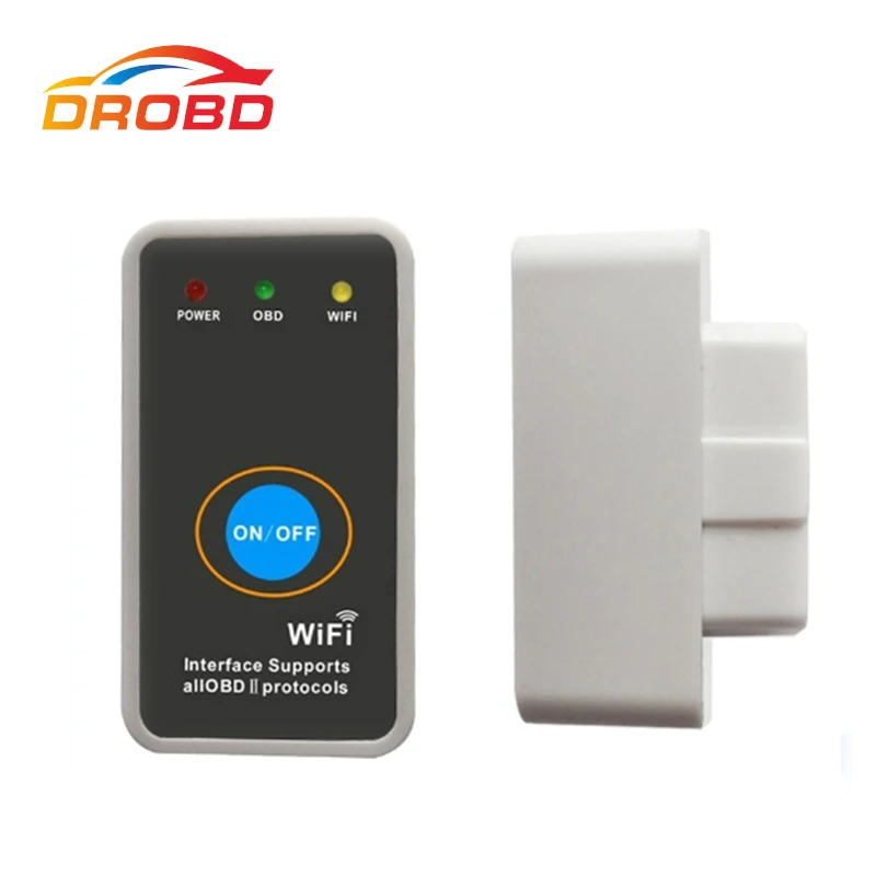 Free shipping  New Mini ELM327 V1.5 WiFi with Switch Code reader Diagnostic-Tool Super work with iPhone /Android O