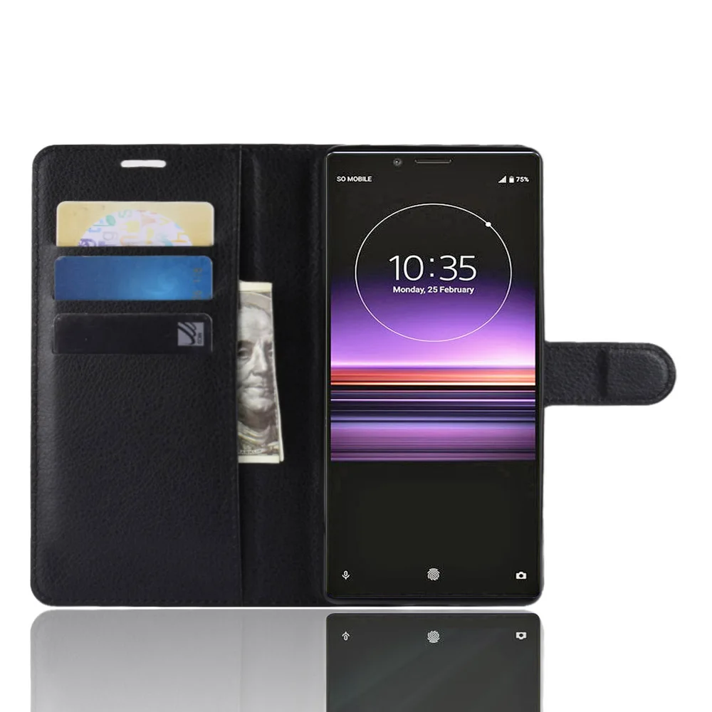 Для sony Xperia 1 бумажник PU Флип кожаный чехол для sony Xperia1 J8110 J8170 J9110