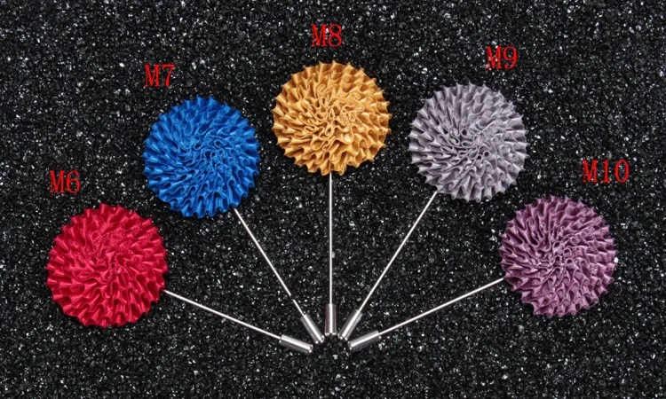 Портной Смит дизайнерский твердый цветок Форма отворот булавка Топ Мода мужская повседневная бутоньерка для костюма палочки-броши Hademade аксессуары