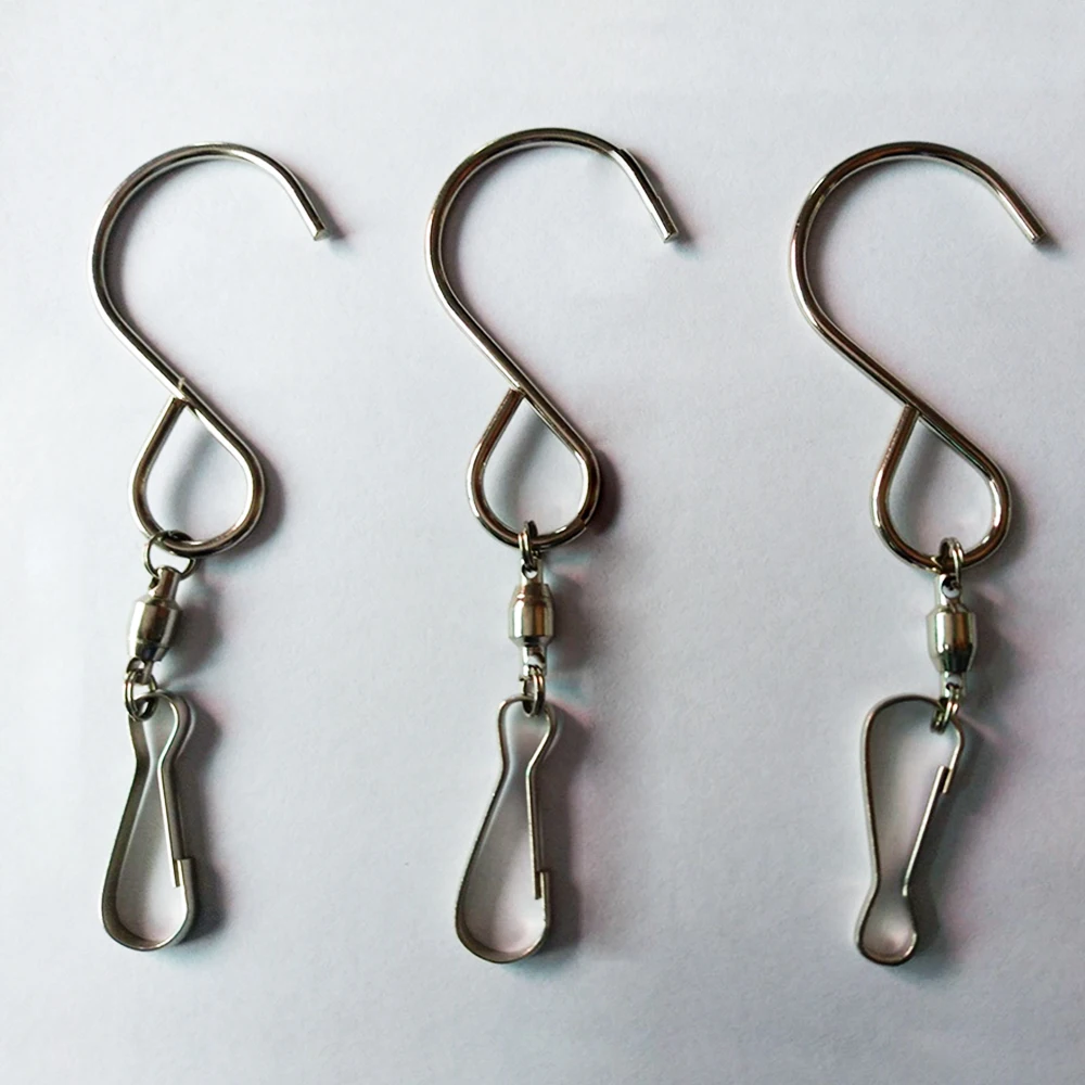 10PCS Stainless Steel Swivel Hooks Aeolian Bell Clips for Hanging Wind