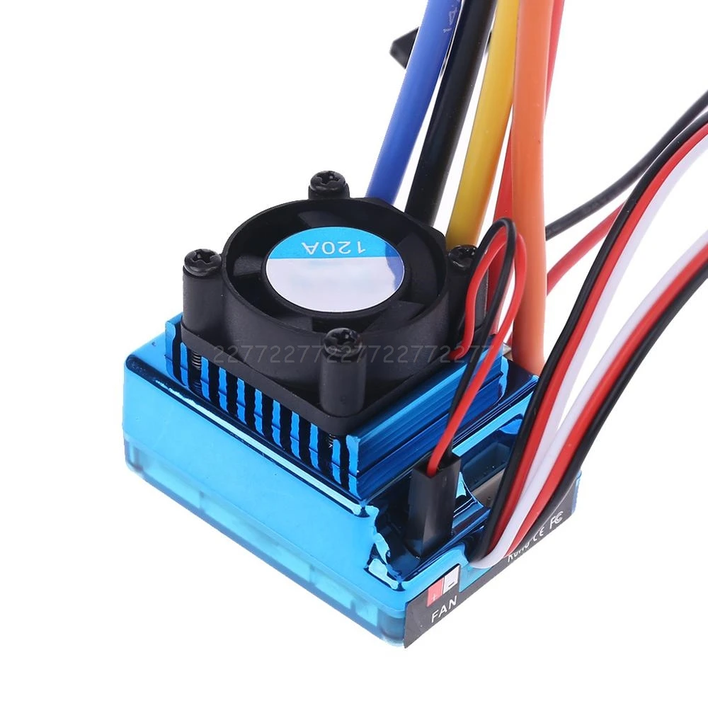 120A Waterproof Sensored Brushless Speed Controller ESC for RC Car Truck Crawler Je13 19 Dropship