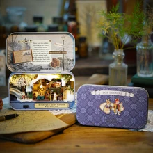 Кукольный домик в зимнем деревянном домике головоломка в театре миниатюрный кукольный домик Рождественский подарок на день рождения игрушки для детей