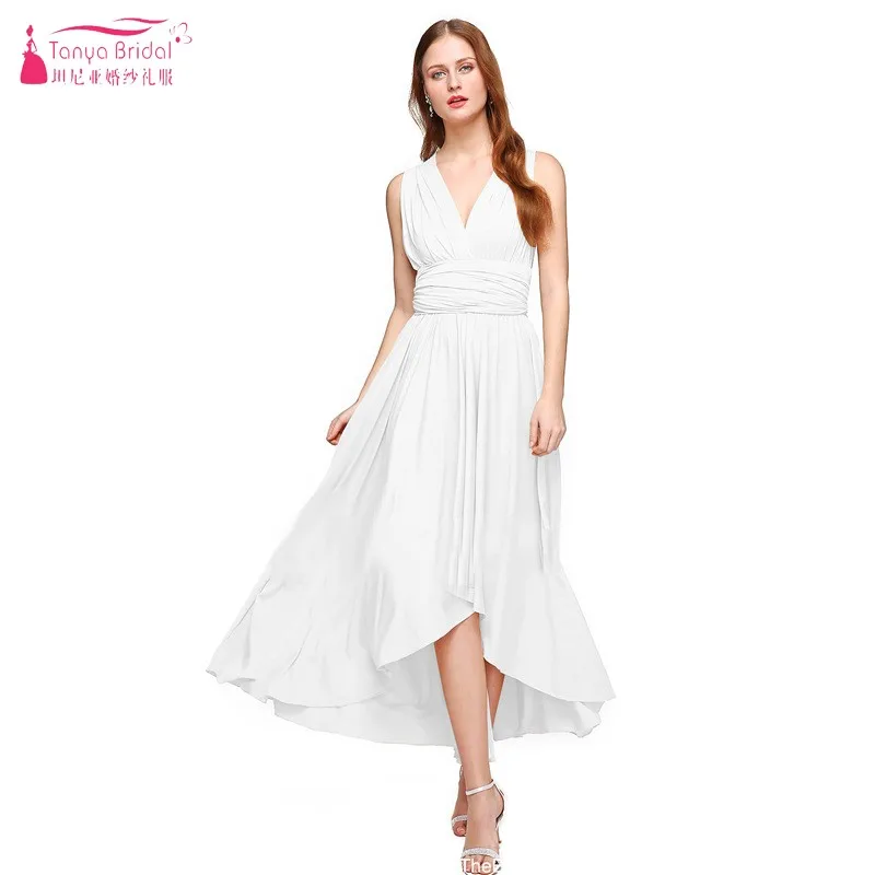 Разнообразное платье подружки невесты, Бандажное платье цвета шампанского, простой стиль, платье подружки невесты DQG534