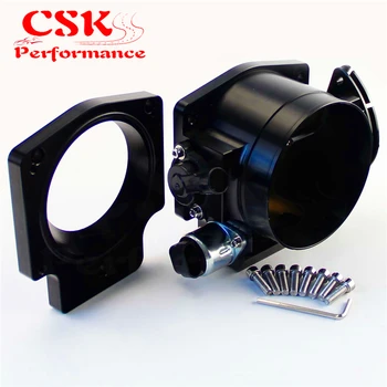 

102mm Throttle Body w/ TPS IAC + Manifold Adapter Plate for LS LSX Black