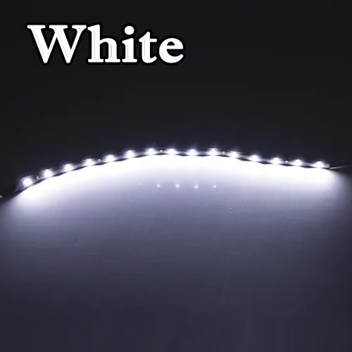 Flytop светодиодный DRL ленточный светильник s 12 в 30 см водонепроницаемый 1 шт. Высокая мощность Автомобильный дневной ходовой светильник Гибкая декоративная автомобильная лампа - Испускаемый цвет: Белый