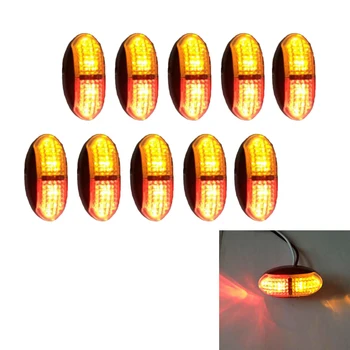 

LED Car Light Piranha Lights For Trucks/Buses/Trailer Side Turn Signal Lamp 10PC 4 Color Waterproof 10-30V