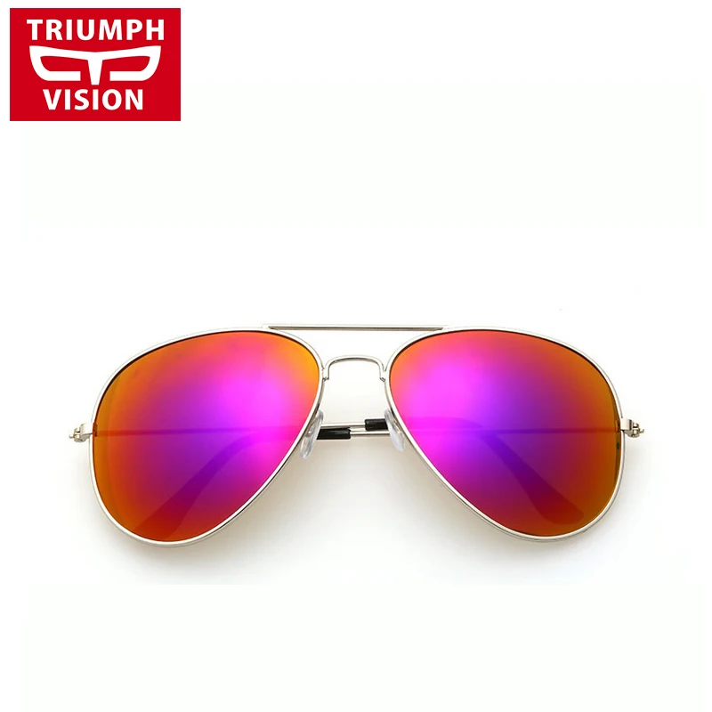 TRIUMPH очки для зрения de sol Feminino синие солнцезащитные очки для женщин для вождения пилота зеркальные линзы медная оправа солнцезащитные очки женские оттенки - Цвет линз: 005