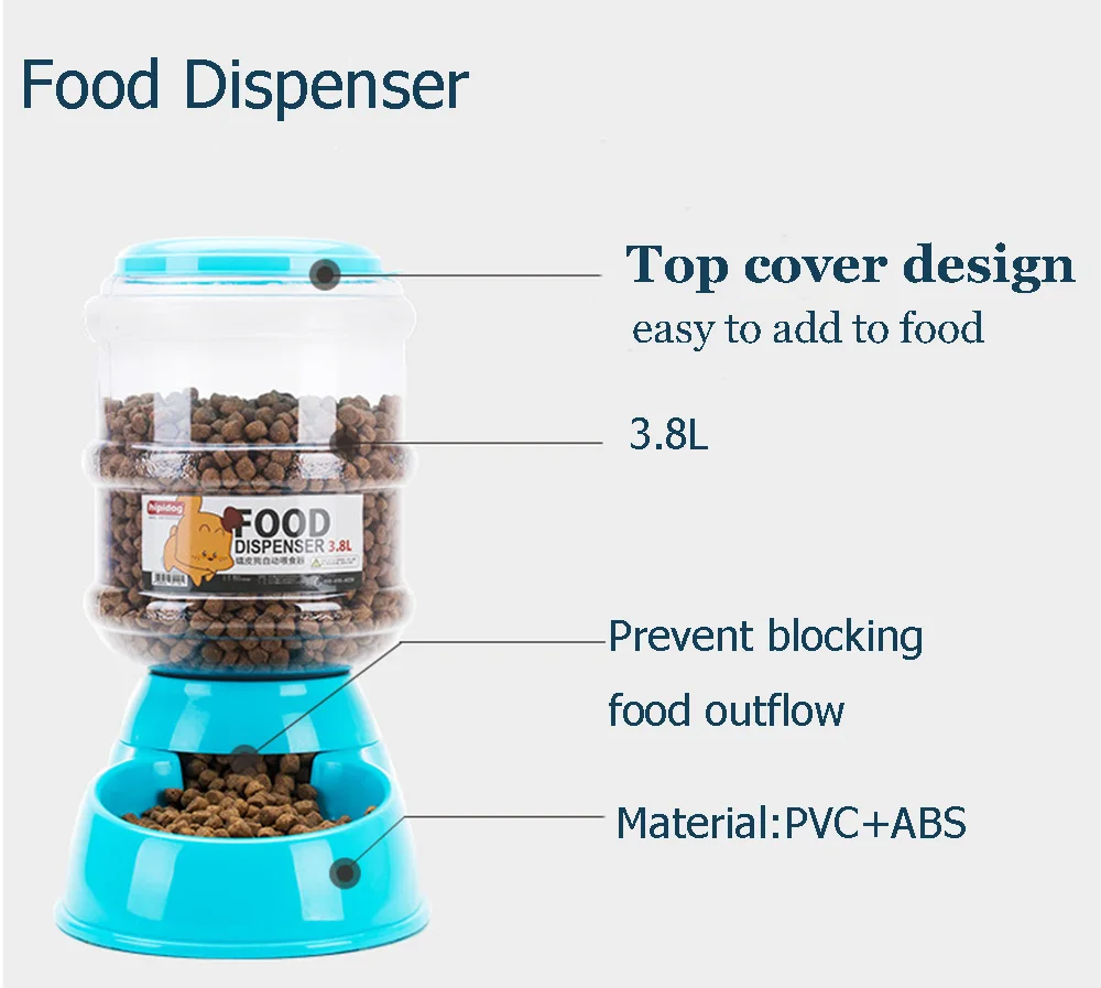 3.8л автоматическая кормушка для домашних животных большой дозатор воды для собак поилка для кошек большая емкость дозатор для собак