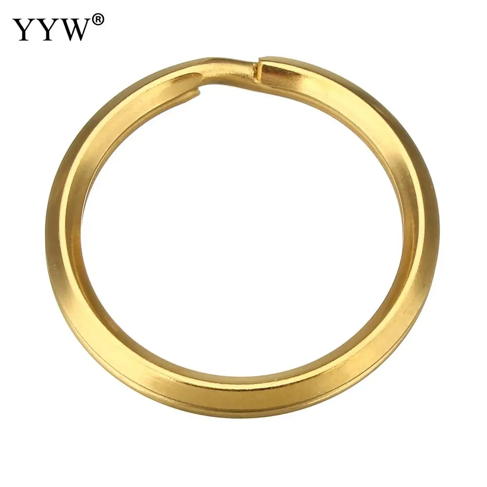 

200PCs/Lot High Quality gold color plated Stainless Steel Split Rings for Keychain Key Ring Hole:Approx 23mm