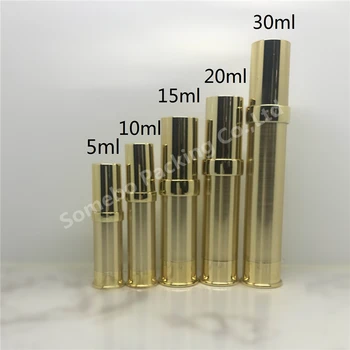 

5ml 10ml 15ml 20ml 30ml emulsion vacuum bottle bright gold electrochemical aluminum sample pack bottling portable