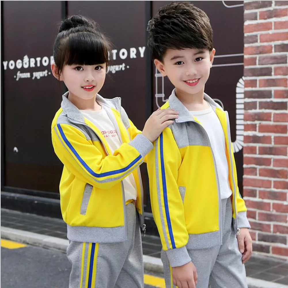 Детская и взрослая форма для начальной школы подросток студентов спортивные костюмы для мальчиков и девочек, осенняя школьная униформа, костюмы спортивные костюмы