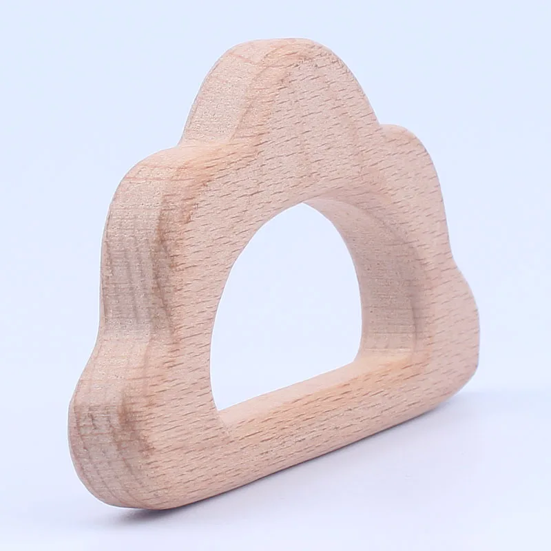 Натуральный Деревянный Прорезыватель облако форма деревянный Прорезыватель игрушка безопасный новорожденных детей прорезывания зубов