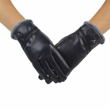 Модные женские зимние теплые кожаные мягкие льняные перчатки для вождения митенки для пальцев женские перчатки Luvas motociclista Eldiven