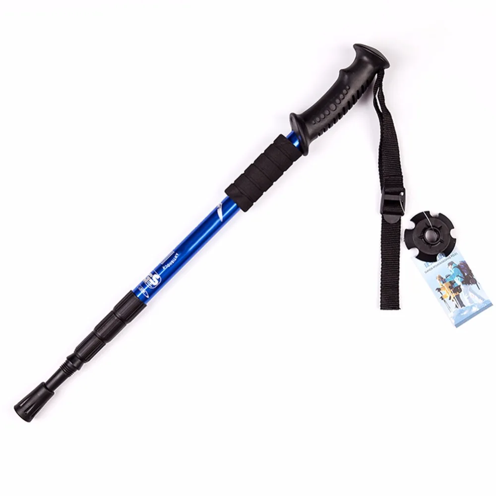 Walking Stick Carbon Straight Grip Telescopic Stick 4 section 110cm