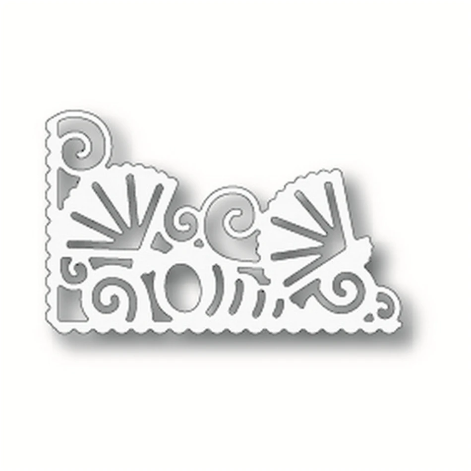 

YaMinSanNiO Seashell Corner Metal Cutting Dies Stencils For DIY Scrapbooking Embossing Paper Wedding Cards Die Cuts Making Craft