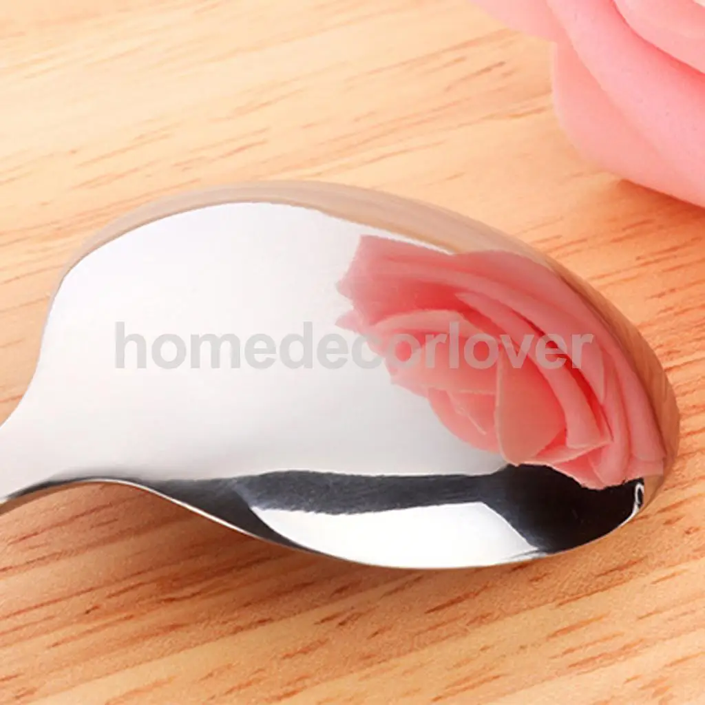 Stainless Steel Dinner Spoons Round Spoon Use for Home Kitchen Restaurant Cafe Tea Ice Cream Soup Spoon 11/ 12/ 15/ 18cm Select
