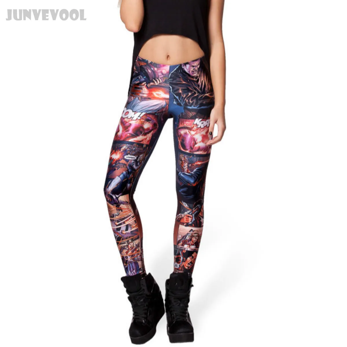 Узкие Капри Для женщин 3D принт Леггинсы для плюс Размеры стрейч мультфильм аниме