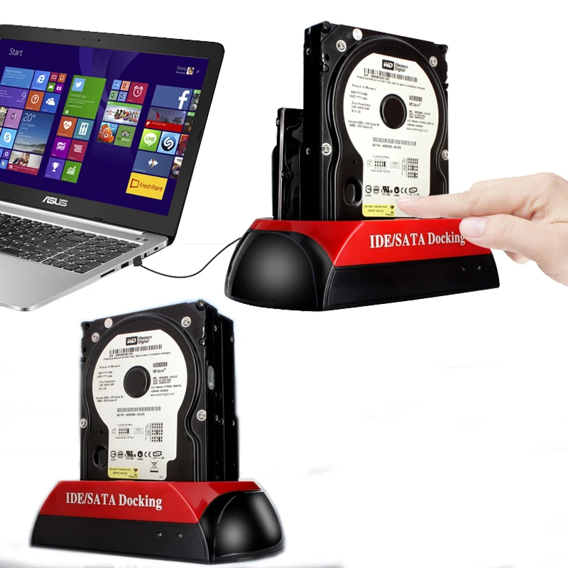 IDE SATA двойной все в 1 2 5 3 дюймов Hdd док станция жесткий диск SD/картридер USB 0 ЕС