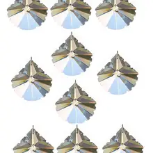 H& D 2,4" хрустальные подвески в форме гребешка, стеклянные подвески, бусины, упаковка из 10