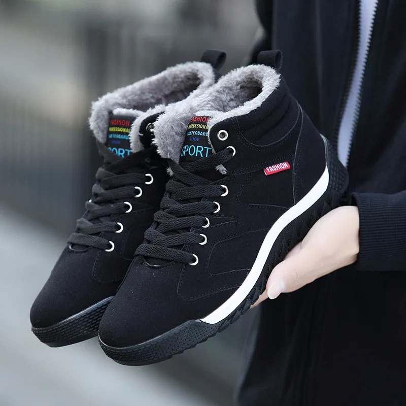 

Winter Boots Men Casual Fashion Fur Flock Winter Shoes Men Leather Winter Ankle Boots Men Warm Men Boots 39-47