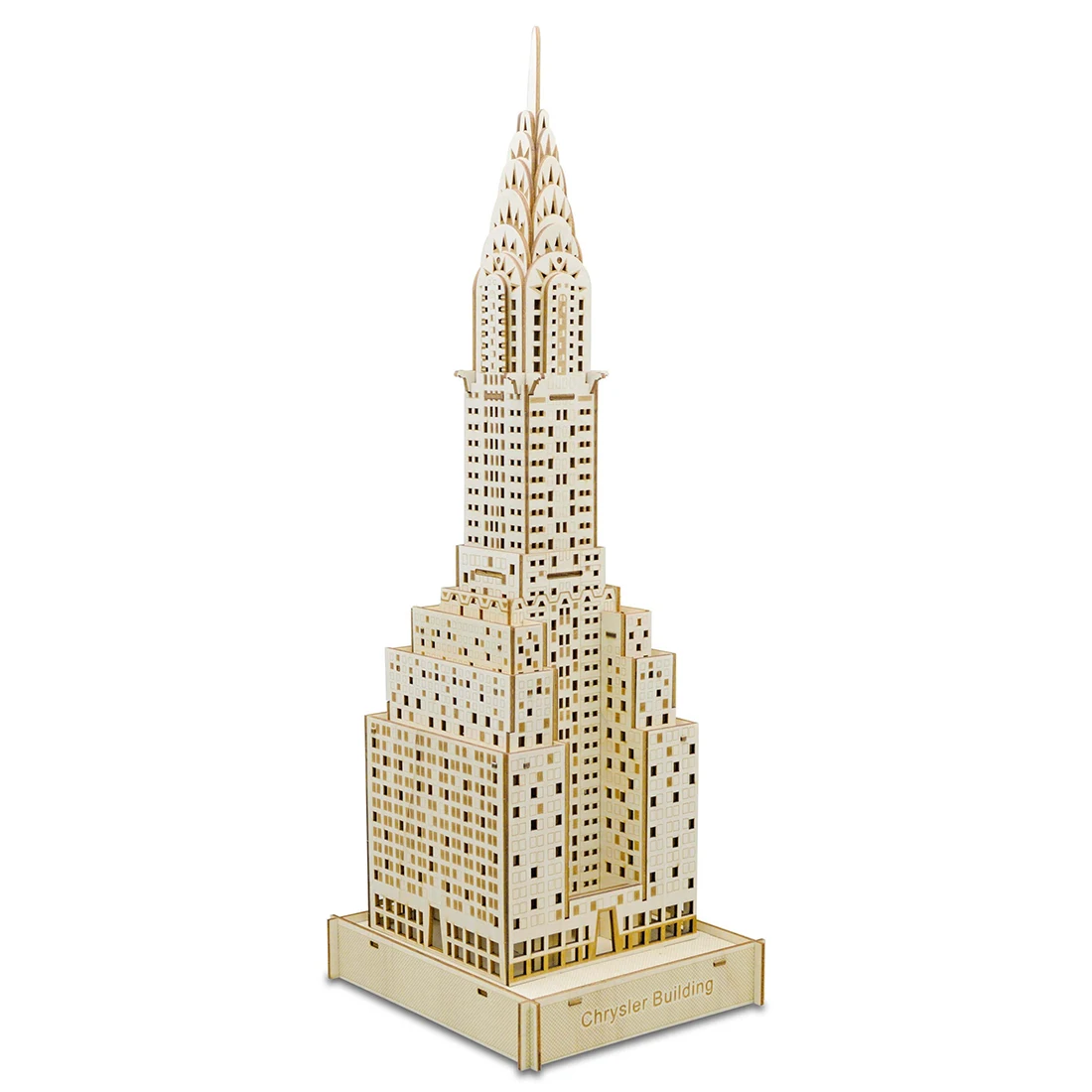 

High-Precision Laser Cutting 3D Wooden Puzzle Jigsaw Model Kit Toys For Children - Chrysler Building