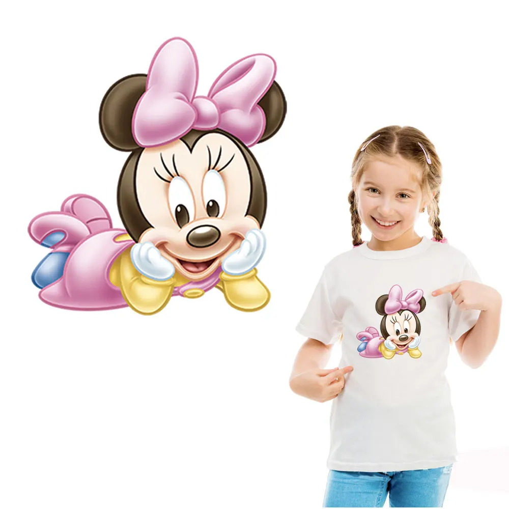 cartoon girls iron on transfer for clothes appliques A level ironing
