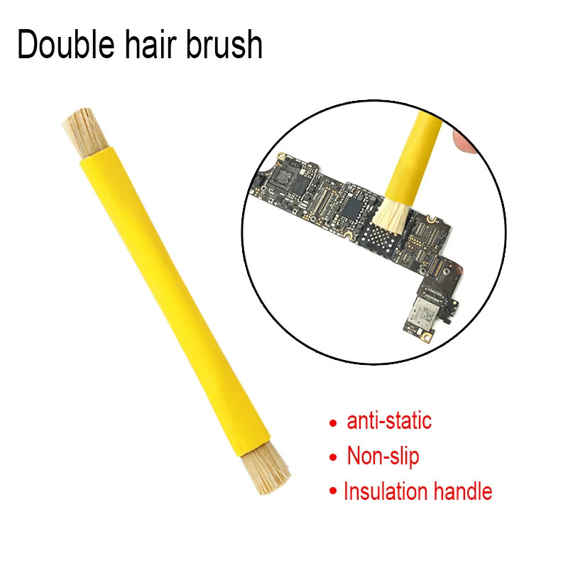 

UANME Anti-static Double Brush Insulated handle motherboard IC Chip BGA Circuit board Cleaning tools