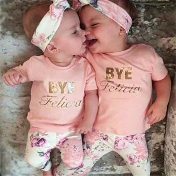 

PUDCOCO Newborn Baby Girls Floral Outfit T-shirt+Pants Leggings 3Pcs Clothes Hairband