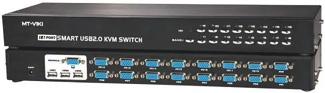 16 Port SMART USB 2.0 KVM SWITCH Include Cables, Remote