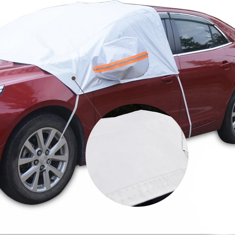 

Super Tensile Silver Windproof Waterproof Car Front windshield Side Rearview Mirror Cover Sun Snow Frost Ice Protector