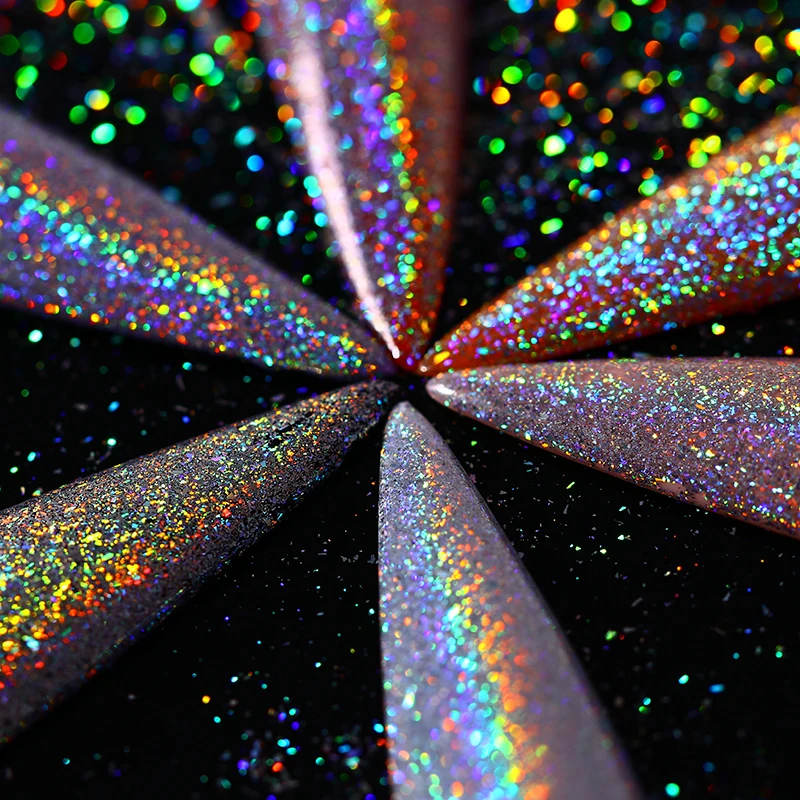 

BORN PRETTY Holographic Laser Glitter Powder Rainbow Holo Nail Art Pigment Dust Super Shine Hologram Glitters Nailart Manicure