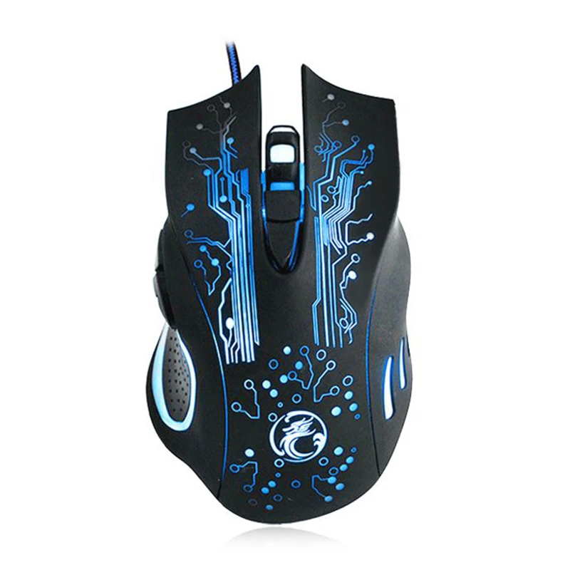 

Wired Gaming Mouse USB Optical LED Lights Mouse Gamer 6 Buttons Computer Mice 5000dpi For PC Laptop