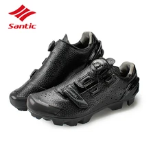 Santic Cycling Shoes MTB Men 2018 Self-Locking Mountain Bike Shoes Pro Bicycle Shoes Athletic Sneakers Zapatillas Ciclismo Black