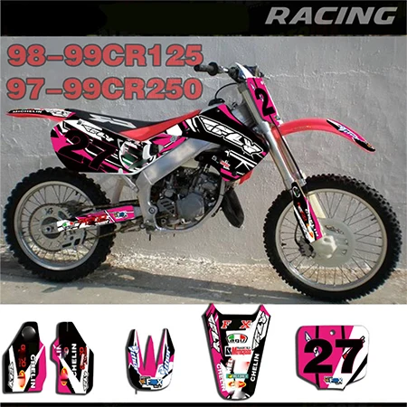 Для Honda CR 125 250 CR125 1998 1999 CR250 1997 мотоцикл заказной номер стиксы графика фоны