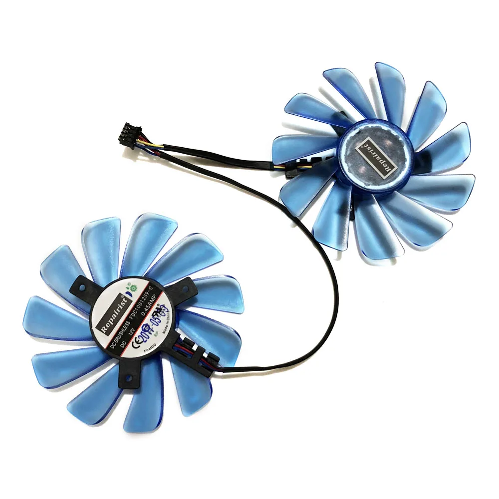 2pcs/set FDC10U12S9-C RX 570 GPU VGA Cooler Fans As Replacement For HIS RX 570 IceQ X/TURBO RX480 Video Graphics Card Cooling